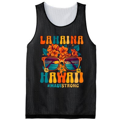 Groovy Retro Lahaina Pray For Maui Hawaii Strong Mesh Reversible Basketball Jersey Tank