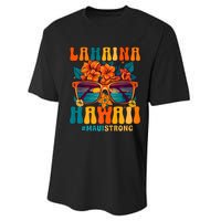 Groovy Retro Lahaina Pray For Maui Hawaii Strong Performance Sprint T-Shirt