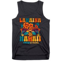 Groovy Retro Lahaina Pray For Maui Hawaii Strong Tank Top