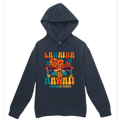 Groovy Retro Lahaina Pray For Maui Hawaii Strong Urban Pullover Hoodie