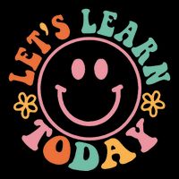 Groovy Retro Lets Learn Today Teacher Student Back To School Flat Bill Trucker Hat