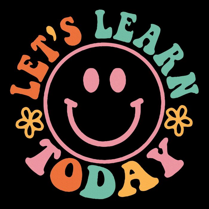 Groovy Retro Lets Learn Today Teacher Student Back To School Flat Bill Trucker Hat