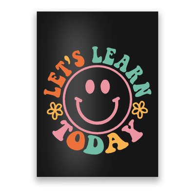 Groovy Retro Lets Learn Today Teacher Student Back To School Poster