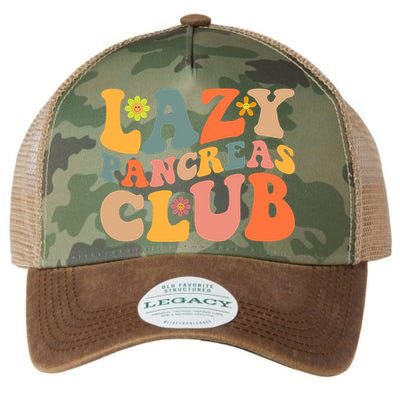 Groovy Retro Lazy Pancreas Club Type 1 Diabetes Awareness Cute Gift Legacy Tie Dye Trucker Hat