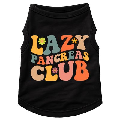 Groovy Retro Lazy Pancreas Club Type 1 Diabetes Awareness Cute Gift Doggie Tank