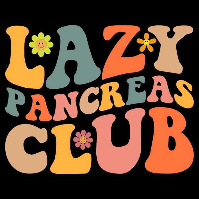 Groovy Retro Lazy Pancreas Club Type 1 Diabetes Awareness Cute Gift Doggie Tank