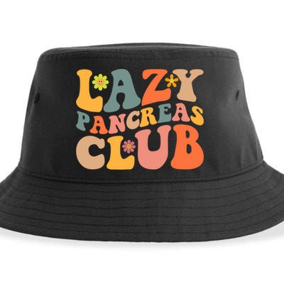 Groovy Retro Lazy Pancreas Club Type 1 Diabetes Awareness Cute Gift Sustainable Bucket Hat