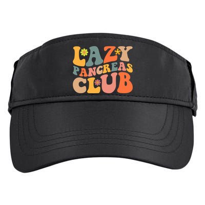 Groovy Retro Lazy Pancreas Club Type 1 Diabetes Awareness Cute Gift Adult Drive Performance Visor