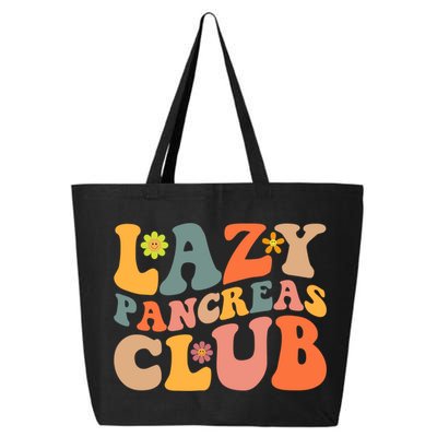 Groovy Retro Lazy Pancreas Club Type 1 Diabetes Awareness Cute Gift 25L Jumbo Tote