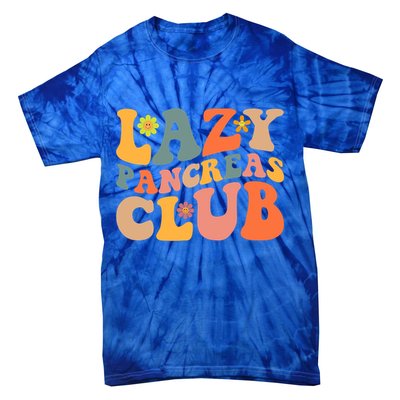 Groovy Retro Lazy Pancreas Club Type 1 Diabetes Awareness Cute Gift Tie-Dye T-Shirt