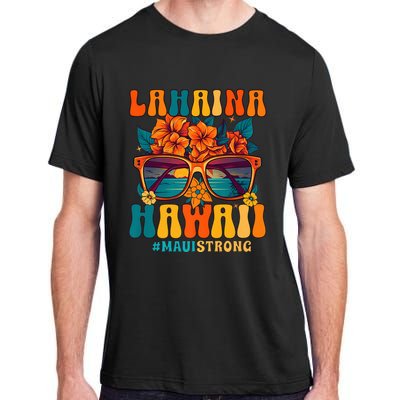 Groovy Retro Lahaina Pray for Maui Hawaii Strong Adult ChromaSoft Performance T-Shirt