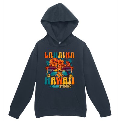 Groovy Retro Lahaina Pray for Maui Hawaii Strong Urban Pullover Hoodie