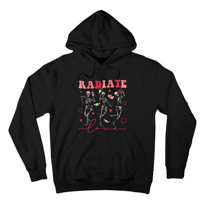 Groovy Radiate Love Valentine Xray Tech Radiology Rad Tech Hoodie