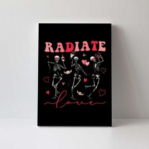 Groovy Radiate Love Valentine Xray Tech Radiology Rad Tech Canvas