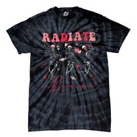 Groovy Radiate Love Valentine Xray Tech Radiology Rad Tech Tie-Dye T-Shirt