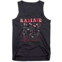 Groovy Radiate Love Valentine Xray Tech Radiology Rad Tech Tank Top