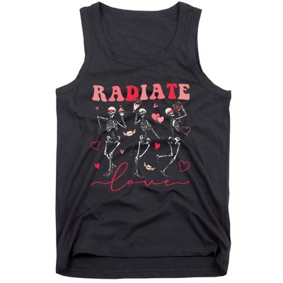 Groovy Radiate Love Valentine Xray Tech Radiology Rad Tech Tank Top