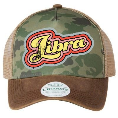 Groovy Retro Libra Zodiac Scales September October Birthday Legacy Tie Dye Trucker Hat