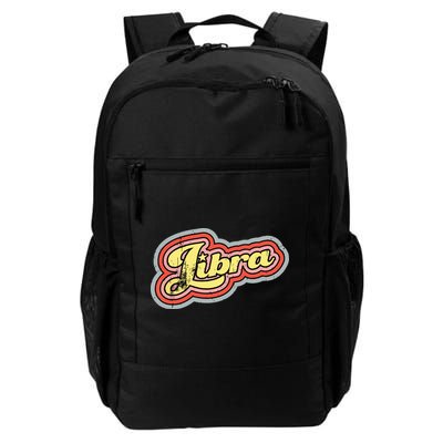 Groovy Retro Libra Zodiac Scales September October Birthday Backpack