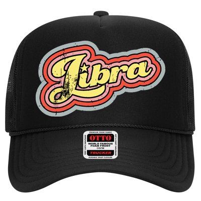 Groovy Retro Libra Zodiac Scales September October Birthday Trucker Hat