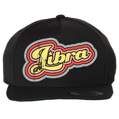 Groovy Retro Libra Zodiac Scales September October Birthday Wool Snapback Cap