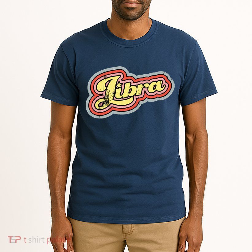 Groovy Retro Libra Zodiac Scales September October Birthday Tall T-Shirt
