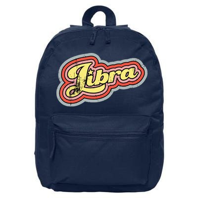 Groovy Retro Libra Zodiac Scales September October Birthday 16 in Basic Backpack