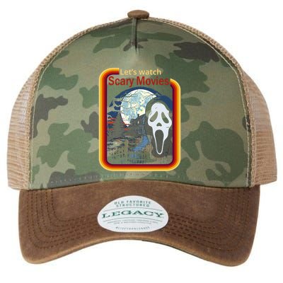 Ghost Retro Lets Watch Scary Movies Legacy Tie Dye Trucker Hat