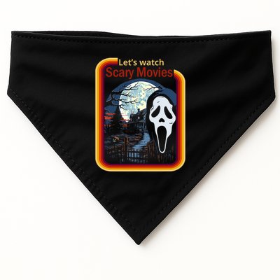 Ghost Retro Lets Watch Scary Movies USA-Made Doggie Bandana