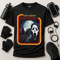 Ghost Retro Lets Watch Scary Movies Cooling Performance Crew T-Shirt