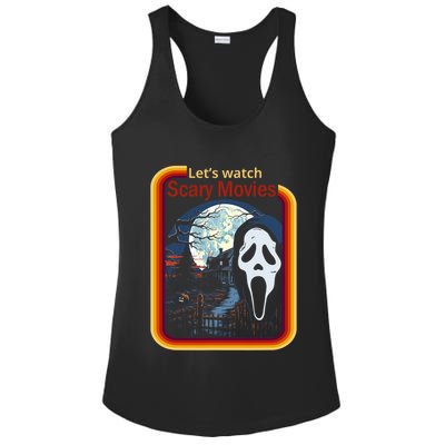 Ghost Retro Lets Watch Scary Movies Ladies PosiCharge Competitor Racerback Tank
