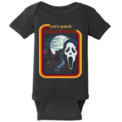 Ghost Retro Lets Watch Scary Movies Baby Bodysuit