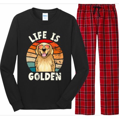 Golden Retriever Life is Golden Tee Golden Owner Long Sleeve Pajama Set