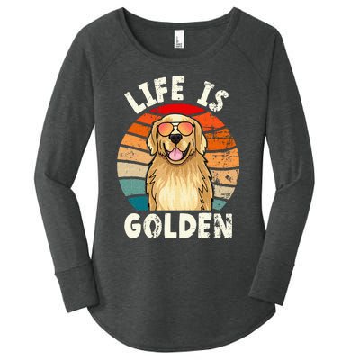 Golden Retriever Life is Golden Tee Golden Owner Women's Perfect Tri Tunic Long Sleeve Shirt