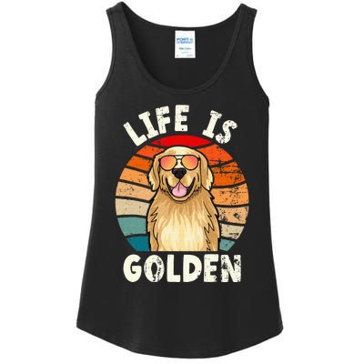 Golden Retriever Life is Golden Tee Golden Owner Ladies Essential Tank