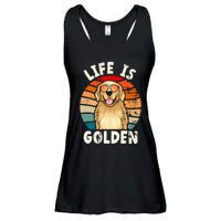 Golden Retriever Life is Golden Tee Golden Owner Ladies Essential Flowy Tank