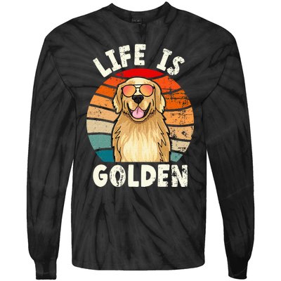 Golden Retriever Life is Golden Tee Golden Owner Tie-Dye Long Sleeve Shirt