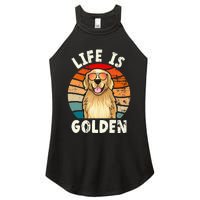 Golden Retriever Life is Golden Tee Golden Owner Women's Perfect Tri Rocker Tank