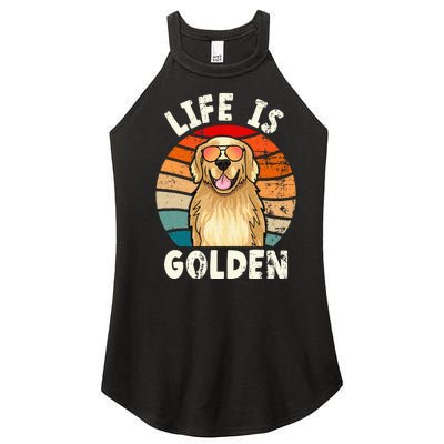 Golden Retriever Life is Golden Tee Golden Owner Women's Perfect Tri Rocker Tank