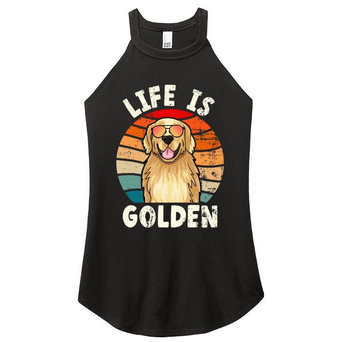 Golden Retriever Life is Golden Tee Golden Owner Women's Perfect Tri Rocker Tank