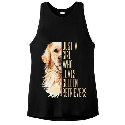 Golden Retriever Lover Design For Dog Enthusiasts Ladies PosiCharge Tri-Blend Wicking Tank
