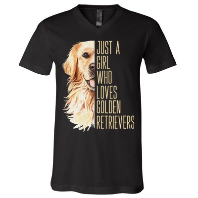 Golden Retriever Lover Design For Dog Enthusiasts V-Neck T-Shirt