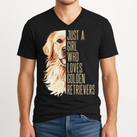 Golden Retriever Lover Design For Dog Enthusiasts V-Neck T-Shirt