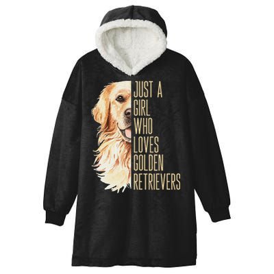 Golden Retriever Lover Design For Dog Enthusiasts Hooded Wearable Blanket