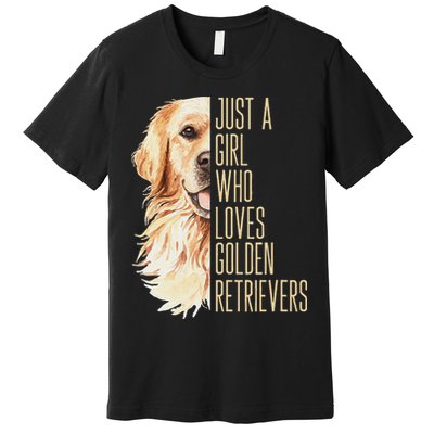 Golden Retriever Lover Design For Dog Enthusiasts Premium T-Shirt