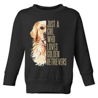 Golden Retriever Lover Design For Dog Enthusiasts Toddler Sweatshirt