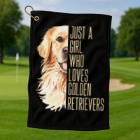 Golden Retriever Lover Design For Dog Enthusiasts Golf Towel