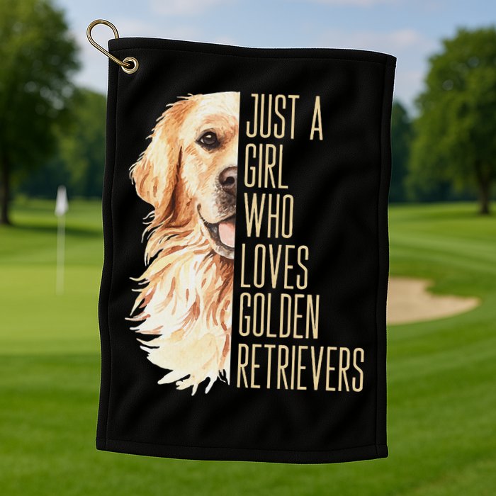 Golden Retriever Lover Design For Dog Enthusiasts Golf Towel