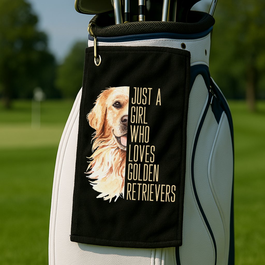 Golden Retriever Lover Design For Dog Enthusiasts Golf Towel