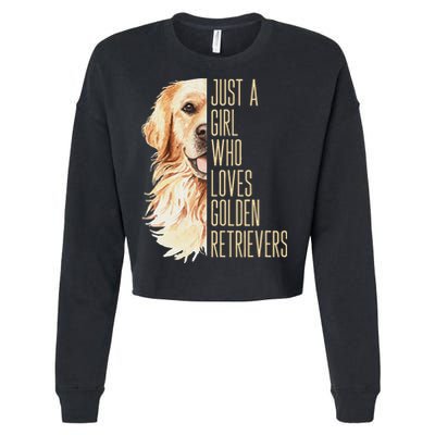 Golden Retriever Lover Design For Dog Enthusiasts Cropped Pullover Crew